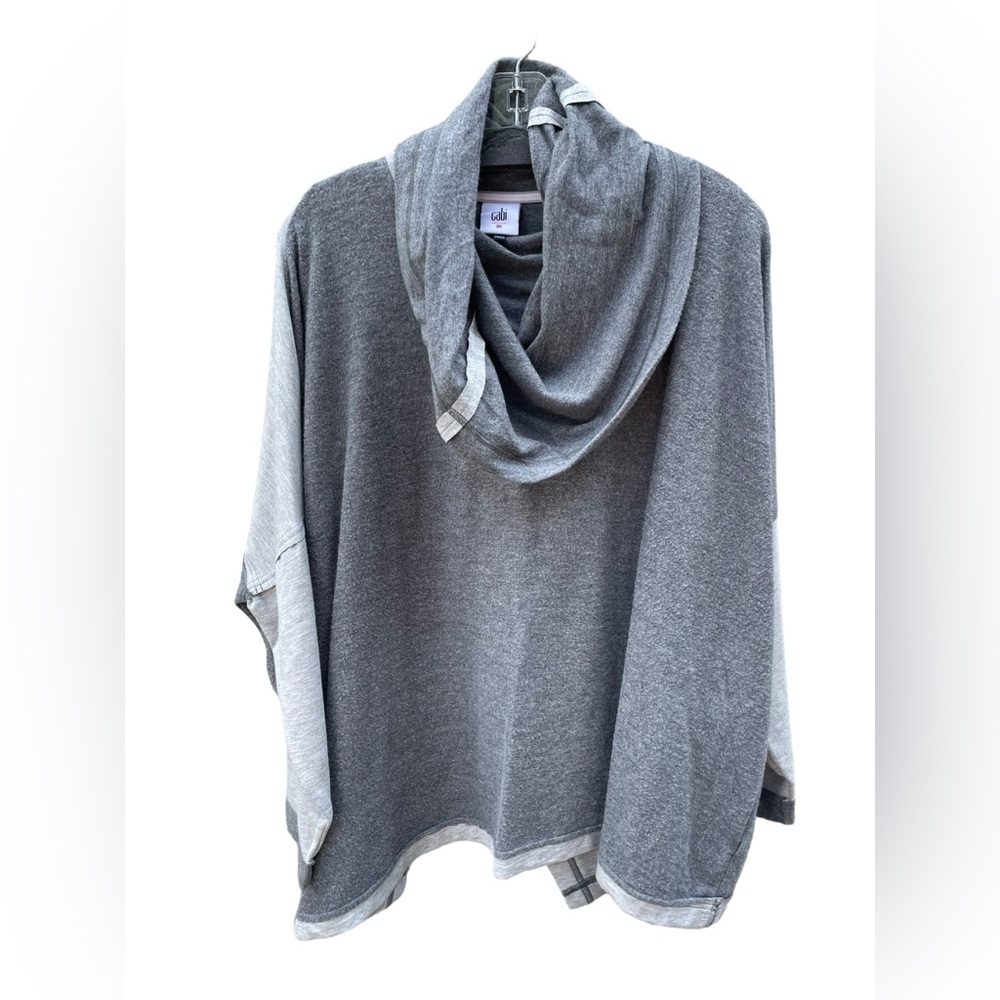 Cabi Gray Long Sleeve Cowl Neck Sweater